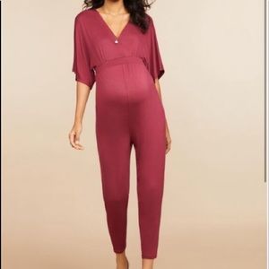 Jessica Simpson wrap maternity jumpsuit